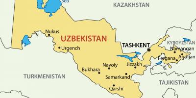 Kapitali Usbekistani kaart